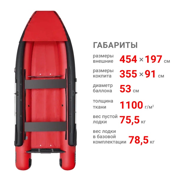 450 фм джет/л/с Лодка (красный 112103)